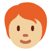 Person Medium Light Skin Tone Red Hair Element from Twemoji Emoji Set