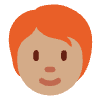 Person Medium Skin Tone Red Hair Element from Twemoji Emoji Set