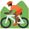 Person Mountain Biking Dark Skin Tone Element from Twemoji Emoji Set