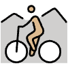 Person Mountain Biking Medium Light Skin Tone Element from OpenMoji Emoji Set