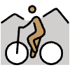 Person Mountain Biking Medium Skin Tone Element from OpenMoji Emoji Set