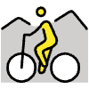 Person Mountain Biking Element from OpenMoji Emoji Set