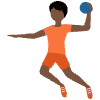 Person Playing Handball Dark Skin Tone Element from Twemoji Emoji Set