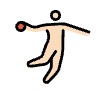 Person Playing Handball Light Skin Tone Element from OpenMoji Emoji Set