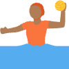 Person Playing Water Polo Medium Dark Skin Tone Element from Twemoji Emoji Set