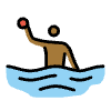 Person Playing Water Polo Medium Dark Skin Tone Element from OpenMoji Emoji Set