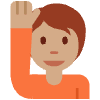 Person Raising Hand Medium Skin Tone Element from Twemoji Emoji Set