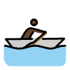 Person Rowing Boat Dark Skin Tone Element from OpenMoji Emoji Set
