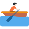 Person Rowing Boat Light Skin Tone Element from Twemoji Emoji Set