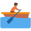 Person Rowing Boat Medium Dark Skin Tone Element from Twemoji Emoji Set