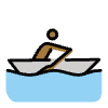Person Rowing Boat Medium Dark Skin Tone Element from OpenMoji Emoji Set