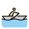 Person Rowing Boat Medium Light Skin Tone Element from OpenMoji Emoji Set