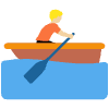 Person Rowing Boat Medium Light Skin Tone Element from Twemoji Emoji Set