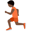 Person Running Dark Skin Tone Element from Twemoji Emoji Set