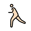 Person Running Light Skin Tone Element from OpenMoji Emoji Set
