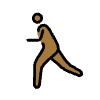 Person Running Medium Dark Skin Tone Element from OpenMoji Emoji Set