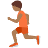Person Running Medium Dark Skin Tone Element from Twemoji Emoji Set