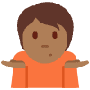 Person Shrugging Medium Dark Skin Tone Element from Twemoji Emoji Set
