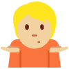 Person Shrugging Medium Light Skin Tone Element from Twemoji Emoji Set