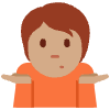 Person Shrugging Medium Skin Tone Element from Twemoji Emoji Set