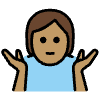 Person Shrugging Medium Skin Tone Element from OpenMoji Emoji Set