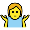 Person Shrugging Element from OpenMoji Emoji Set