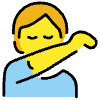 Person Sneezing Into Elbow Element from OpenMoji Emoji Set