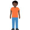 Person Standing Dark Skin Tone Element from Twemoji Emoji Set