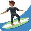 Person Surfing Medium Dark Skin Tone Element from Twemoji Emoji Set