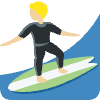 Person Surfing Medium Light Skin Tone Element from Twemoji Emoji Set