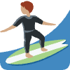 Person Surfing Medium Skin Tone Element from Twemoji Emoji Set