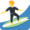 Person Surfing Element from Twemoji Emoji Set
