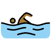 Person Swimming Medium Dark Skin Tone Element from OpenMoji Emoji Set