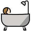 Person Taking Bath Light Skin Tone Element from OpenMoji Emoji Set