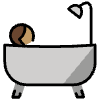 Person Taking Bath Medium Skin Tone Element from OpenMoji Emoji Set
