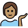 Person Tipping Hand Medium Skin Tone Element from OpenMoji Emoji Set