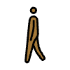 Person Walking Medium Dark Skin Tone Element from OpenMoji Emoji Set
