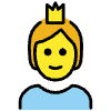 Person With Crown Element from OpenMoji Emoji Set