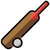 Cricket Game Element from OpenMoji Emoji Set