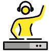 Dj Woman Element from OpenMoji Emoji Set