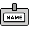 European Name Badge Element from OpenMoji Emoji Set