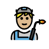 Factory Worker Medium Light Skin Tone Element from OpenMoji Emoji Set