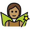 Fairy Medium Skin Tone Element from OpenMoji Emoji Set