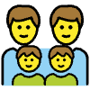 Family Man Man Boy Boy Element from OpenMoji Emoji Set