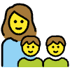 Family Woman Boy Boy Element from OpenMoji Emoji Set