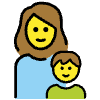 Family Woman Boy Element from OpenMoji Emoji Set