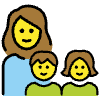 Family Woman Girl Boy Element from OpenMoji Emoji Set