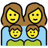 Family Woman Woman Boy Boy Element from OpenMoji Emoji Set