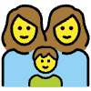 Family Woman Woman Boy Element from OpenMoji Emoji Set