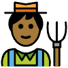 Farmer Medium Dark Skin Tone Element from OpenMoji Emoji Set